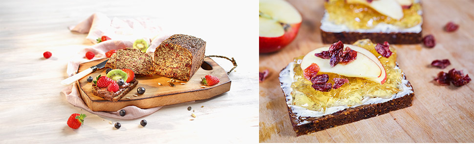 Lower Carb-Brot belegt